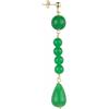 IN Lebole Collezione The Stone XOR Mono Orecchino da Donna in Ottone Pietra Verde