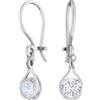 JC Jeweller Carat Orecchini da donna in vero argento 925 rodiato con confezione regalo, Ohrringe, Argento