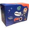 PRESTIGE & DELUXE Monocolo per Bambini HD con Torcia LED Integrata USB Leone Blu - Prisma BAK-4,Lente Alta Definizione, Gioco Educativo per Esplorazione Natura e Campeggio