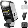 VILTROX Vintage Z2 Mini TTL Flash On-Camera per Nikon, Speedlight pieghevole e tascabile con tempo di ricarica di 2 secondi, 700 lampi a piena potenza, 5 livelli di potenza, USB Type-C ricarica
