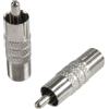 Seki 10 adattatori per antenna coassiale da presa F a RCA per TV Audio Cavo SAT Ricevitore RG6 RG59 F a RCA connettore metallo, 10 pezzi