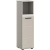 xonox.home - Armadio medio Ice 30 x 110 x 30 cm in cashmere melammina e cashmere opaco - soluzione ideale per ogni bagno - Mobiletto elegante, lavorazione di alta qualità e perfetto per un maggiore