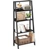 Furinno Scala Scaffale a 5 Ripiani per libreria, Legno ingegnerizzato, Espresso, 5-Tier