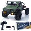wheelfun CR18P V3 THunter 1/18 RC Auto da arrampicata 2.4G Controllo wireless 4WD Rock Crawler auto motore brushless ESC RTR luci LED Hobby Grade modello per adulti (verde opaco)