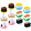POPETPOP Set da Dodici Pezzi di Sushi in Miniatura in Resina Assortiti | Decorazione Realistica, Stile Semplice e Compatto, per Casa e Vetrina Stile Casuale