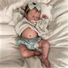 Zero Pam Bebe Reborn Bambina Occhi Chiusi 50 CM, Bebe Reborn Silicone Corpo Completo Ragazza Realistica, Bambole Reborns Silicone Morbido con Capelli, Bambole Neonata