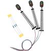 YUETTYY 3pcs Modello Luce Ferroviaria, 3 Aspect Luci di Segnale, Scala 1:87 8.3cm 3/12V DC OO GAUGE Pre Wired Luci Segnale