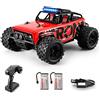dexinco Auto Telecomandata, RC Auto 4WD Macchina Telecomandata, Scala 1/18, 2,4 GHz, 40 km/h, Impermeabile, Offroad Monster RC Truck con 2 Batterie, 60 Minuti di Autonomia, Giocattolo Auto -Rosso