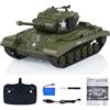 wheelfun Henglong 1/30 RC Battle Tank Pershing M26 3841-02 2.4G RC Serbatoio Modello 360 Rotazione Infrarossi Battaglia Telaio Recoil Hobby Modello