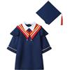 Generico Toga Bambino Set Toga E Tocco per Bambini 2-14 Anni Costume da Laureato con Stola Cappello E Nappina 2026 Abito Diploma per Asilo Scuola Materna Primaria Kit Completo Graduazione