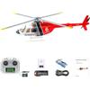 Wheelfun 2,4 GHz RC Scale FlyWing Bell 206 Elicottero con rotore a 4 pale, aereo telecomandato, GPS, motore brushless, batteria, RTF (Pronto al volo), drone intelligente come regalo
