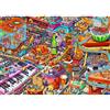 HUADADA Puzzle da 1000 Pezzi per Adulti - Gioco di Abilità per Tutta la Famiglia, Colorato e Impossibile - Tema Little People's World Party - Decorazione per la Casa