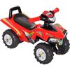 HOMCOM Quad Giocattolo per Bambini, Macchina Cavalcabile per Bambini con Clacson, Musica e Luci, 60x38x42 cm, in PP Rosso