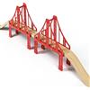 Mirthben Accessori per ferrovia in legno, per ferrovia in legno, giocattolo per treno per bambini, compatibile con altri ponti ferrovia in legno, per i più piccoli di 3 primavera (viadotto)