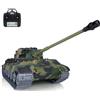 Wheelfun King Tiger 3888A RC Tank 1/16 Personalizzato Ruote Metalliche Combattimento Infrarossi 360 ° Rotante Torretta Sfere di Fumo BB Tiro Airsoft Serbatoio