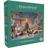 Gibsons Thomas Kinkade The Christmas Festival Puzzle 1000 pezzi per adulti festa nostalgica tradizionale bella opera d'arte sostenibile Premium 100% riciclata