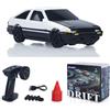 wheelfun 1/43 2,4 GHz radiocomandato AE86 ad alta velocità con trazione integrale, batteria servomotore elettronica (ESC) pronta per l'uso