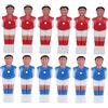 POPETPOP Giocatori Calcio Miniatura da Tavolo, 12 Pezzi in Abs, Ricambio per Biliardino Design Compatto e Leggero, per Riunioni in Famiglia