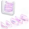 COMNICO 10 cuscinetti autoadesivi per ciglia in 5 misure, con guscio super morbido, rosa, riutilizzabili, professionali, in silicone, per tutte le forme degli occhi