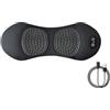 Rubu22a Massaggiatore per la schiena 3 in 1, cuscino elettrico di supporto lordosi, massaggio a vibrazione termica, dispositivo di decompressione per colonna vertebrale lombare (nero)