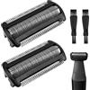 Haxisii Testine di ricambio per Philips Bodygroom, 4 pezzi, colore nero, per testine di ricambio Philips Bodygroom, adatte per lame di ricambio Philips Brl140, Brl130, Bg2000 e Series 3000