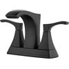 Pfister Venturi Bathroom Sink Faucet, 4-Inch Centerset, 2-Handle, 3-Hole, Matte Black Finish, LF048VNBB