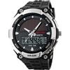Dtaigou Orologio solare da uomo, a energia solare, multifunzionale, digitale, alla moda, con visualizzazione della data, per ragazzi, fitness, guida, lavoro, abbigliamento sportivo, Argento, Refer to