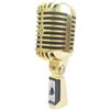 EasyByMall Microfono vocale dinamico retrò vintage - super-cardioide per esibizioni dal per vivo e registrazione in studio, microfono classico swing karaoke (oro)