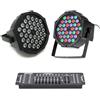 AMAPOLAS Set Centralina DMX MIXER 512 controller luci disco effetti dj 192 con 2 Fari Luce con 36 Led di Colori Vari RGB da 36 Watt, Sensore Sonoro Integrato con Luci Colorate per Feste Discoteca Eventi