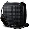 SHIDU Amplificatore vocale senza fili,SHIDU amplificatori voce portatili wireless UHF 18W Sistema PA portatile ricaricabile altoparlante con microfono cuffie per insegnanti,guide turistiche,allenatori,yoga