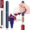 FBBULES Professionali Vino Cavatappi Set, Apribottiglie a Pressione d'aria, Riutilizzabile Silicone Sigillatore di Bottiglia, Tappi Per Bottiglie, Regalo per Gli Amanti Del Vino