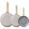 BLAZANT Set di 3 Padelle ad Induzione - Batteria di Cucina in Ceramica | Senza PFOA né PTFE, Fondo Molecolare ad Induzione 20/24/28 cm, Antiaderenti per la Cucina Quotidiana con Manici in Bachelite