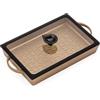 Luchetti K360 grill rettangolare - Utilizzabile anche in forno - Alluminio pressofuso e maniglie integrate (25x35 versione INDUZIONE)