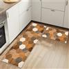 HSGLGNA Set di 2 tappeti da cucina antifatica, tappetini da cucina per la decorazione della casa e l'ufficio, impermeabili, antiscivolo, tappetini da cucina comodi (Geometria C, 40x60+40x120cm)