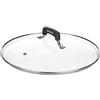 KASANOVA Coperchio in Vetro con valvola per Vapore - Coperchio 30 cm di Diametro - New Petra Dark