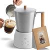 Springlane Kitchen SPRINGLANE - Montalatte elettrico Mia, in acciaio inox, 600 W, 250 ml, 2 inserti, 4 programmi per schiuma di latte fredda o calda, protezione da surriscaldamento, lavabile in lavastoviglie