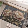 GDJSMIN Tappeto Peonia Jin Ye Design Ingresso Interno, Zerbino Tappeti Scultura 3D Art 60 X 90 Cm Antiscivolo Lavabile In Lavatrice Rosa Tapette Cucina Camera Da Letto Entrata Scendiletto