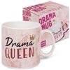 MIJOMA Tazza da caffè XL Drama Queen, tazza grande 13 x 11 cm, circa 850 ml, tazza per ufficio e casa