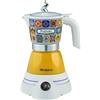 Ariete 1358/1P Moka Aroma Positano, Moka elettrica, 400W, 2/4 tazze, Cordless, Spegnimento automatico, Mantenimento temperatura
