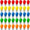 Belaufe Lampadine colorate a LED E27 3W, Lampadine LED colorate E27, Lampadina LED decorativa per esterni, 220V AC, colori misti Rosso Verde Blu Giallo Arancio, Plastica, confezione da 40