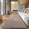 SIMPEX Tappeto boho scandinavo, tinta unita, beige, 80 x 150 cm, lavabile, effetto 3D, per soggiorno e camera da letto, passatoia