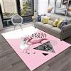 PEIHUODAN Tappeto Decorativo Rinfrescante, Moderno Con Motivo Flamingo Nella Giungla in Riva Al Lago, Tappeto Morbido Antiscivolo Per Il Soggiorno, Ragazzi Adolescenti, Femminili (Colore 1,80x160cm)