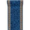 Mazovia Tappeto Antiscivolo per Corridoio - Passatoia Corridoio Motivo Classico - Tappeto a pelo Corto per Ingresso, Salotto - Certificato Oeko-Tex - Corridore a Metro - Blu 80x200 cm
