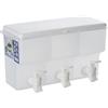MISNODE Dispenser per Bevande a 3 Scomparti con 3 Rubinetti, Dispenser per Bevande da 3,5 Litri di Grande Capacità Dispenser per Acqua in Plastica per Uso Quotidiano per Feste, Dispenser per(Bianco)
