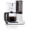 Bosch TKA8011 Styline Macchina da Caffè, 10 Tazze, Colore Bianco/Antracite, 1160W
