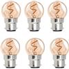 LAOPPOIKI Lampadina LED B22 G40 Ambra Edison Lampadina LED dimmerabile da 1 W Lampadina LED a filamento equivalente a 10 W 2200 K Bianco caldo for interni o esterni, confezione da 6