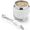 BALIBETOV Yerba Mate Set Tazza e Bombilla Acciaio Inossidabile - Doppia Parete Termica per Tazza Mate - Facile da Pulire e Durevole (Bianco)