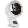 Asixxsix Clip su Ventola, Ventilatore Portatile Oscillante Automatico con Telecomando, Timer e Luci a LED, Display Digitale Strong Airflow a 5 velocità Vel da Scrivania Silenziosa per