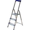 Facal Maxi, 3 gradini, 1.23 mt - Scalandrino in alluminio con cavalletto