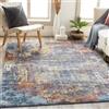 Livabliss Surya Livabliss Miami Soggiorno Moderno - Design Astratto con Effetto Marmo per Soggiorno 120x170 cm, Sala da Pranzo, Camera da Letto - Marmo grande, morbido pelo corto in Blu Scuro, Ruggine, Grigio
